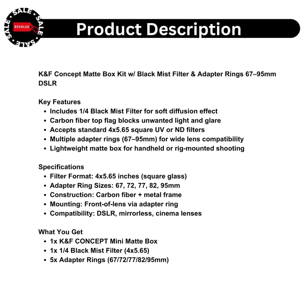 K&F CONCEPT fiber glass