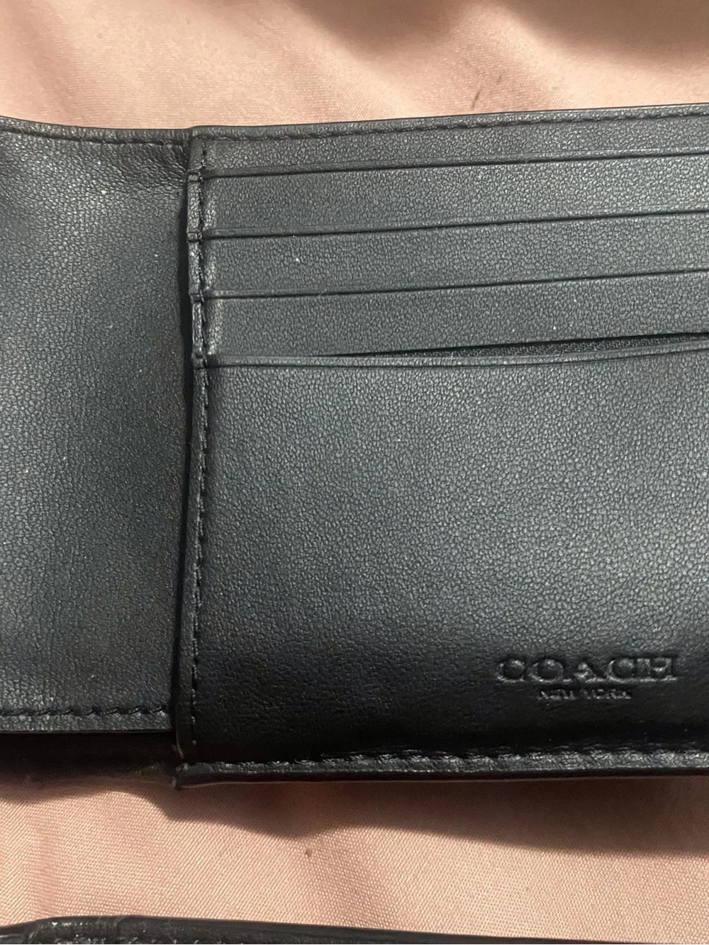 Coach Men's Black Signature Leather Wallet