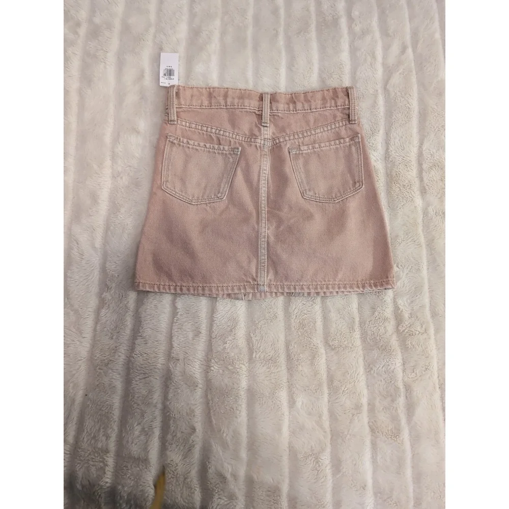 Old Navy NWT Girl's Pink Denim Cotton Mini Skirt‎ Size Small