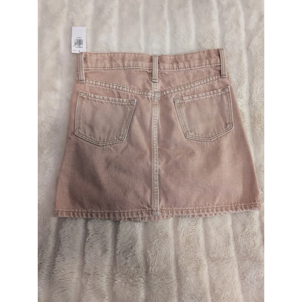 Old Navy NWT Girl's Pink Denim Cotton Mini Skirt‎ Size Small
