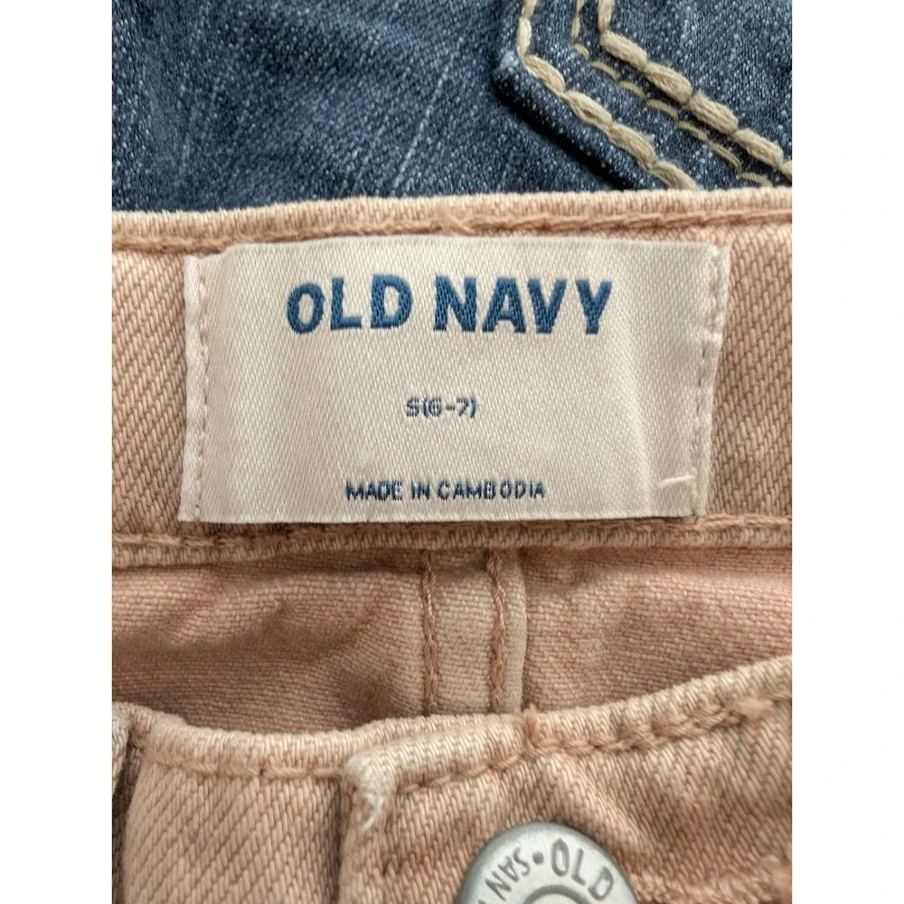 Old Navy NWT Girl's Pink Denim Cotton Mini Skirt‎ Size Small