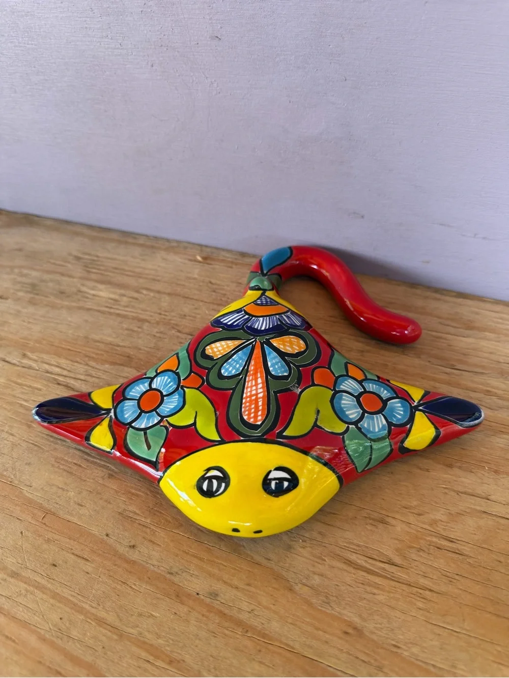 Handmade orange ceramic