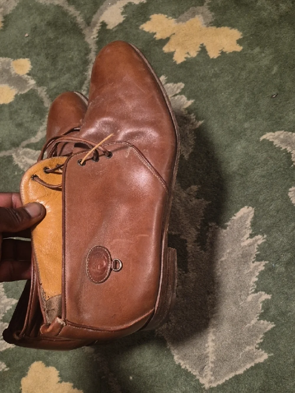 Gucci Men’s Brown Leather Chukka Lace-Up Boots