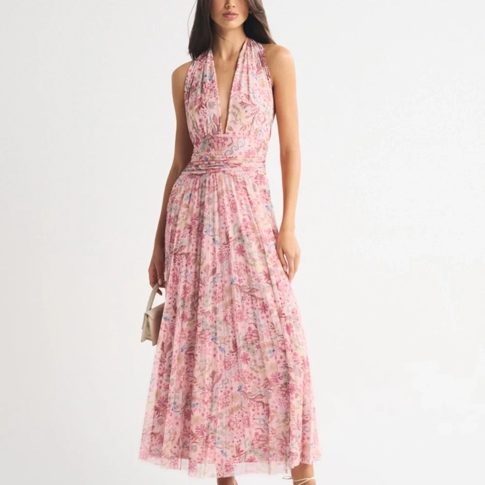 Abercrombie multiway Floral Halter Maxi Dress