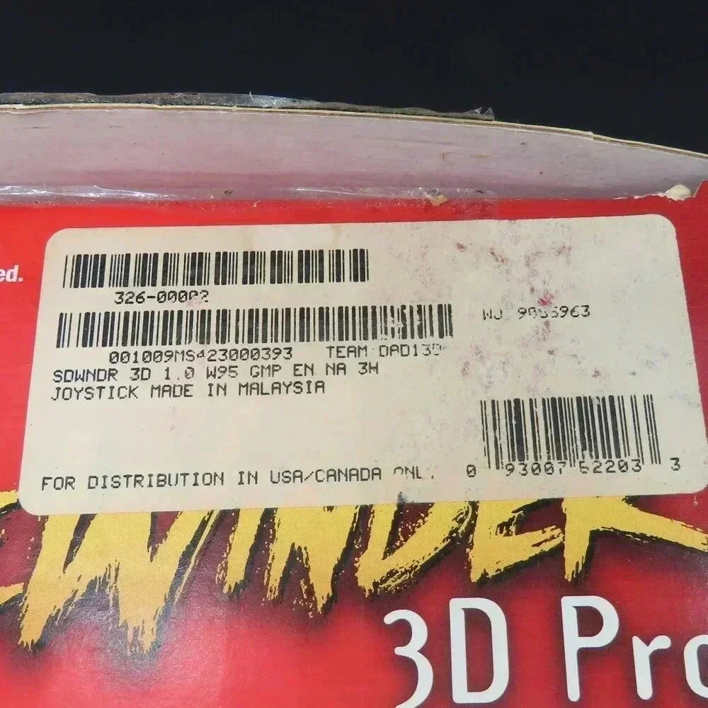 Microsoft SideWinder 3D Pro Video Games Controller Open Box Vintage