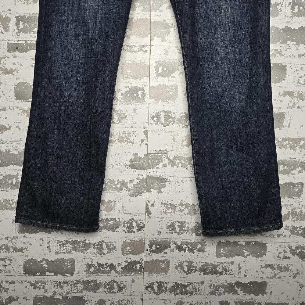 Lucky Brand Jeans Mens 32x31 Dark Blue Wash Stretch Denim 181 Relaxed Straight