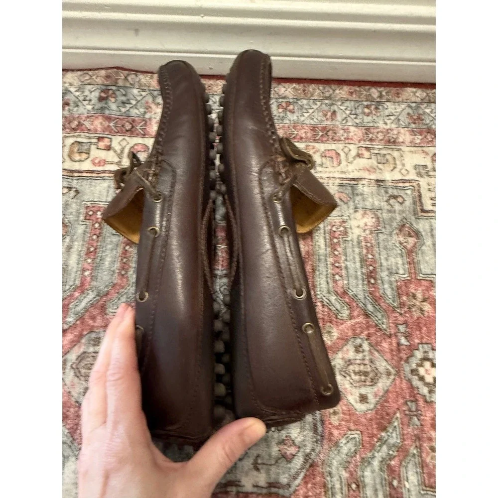 Cole Haan Grant Canoe Camp Moc Mens 9.5M Brown Leather Driving Loafers C12126