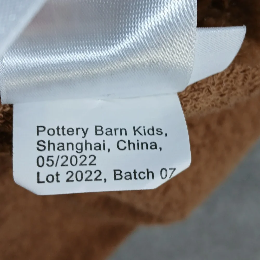 Pottery Barn Kids Hooded Towel Brown Bear Cotton Bath Pool