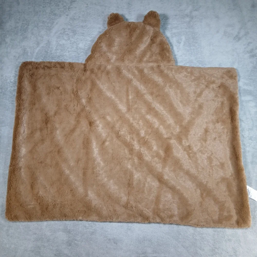 Pottery Barn Kids Hooded Towel Brown Bear Cotton Bath Pool