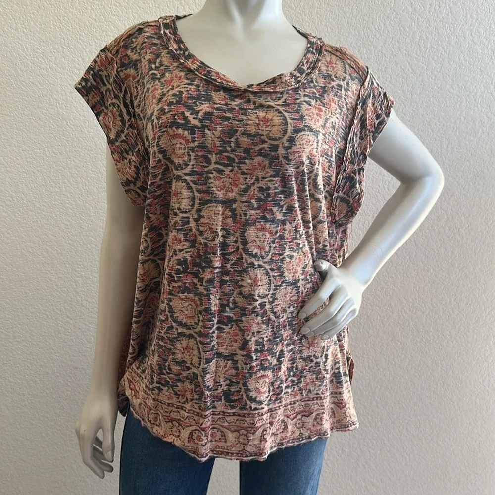 Free People High Tide Dual Print High/Low Top