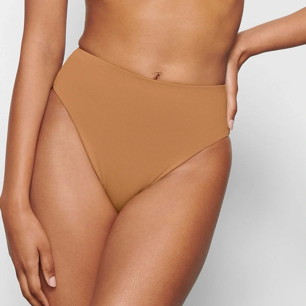 Skims Mid Waist Swim Bottoms | Color: Almond‎