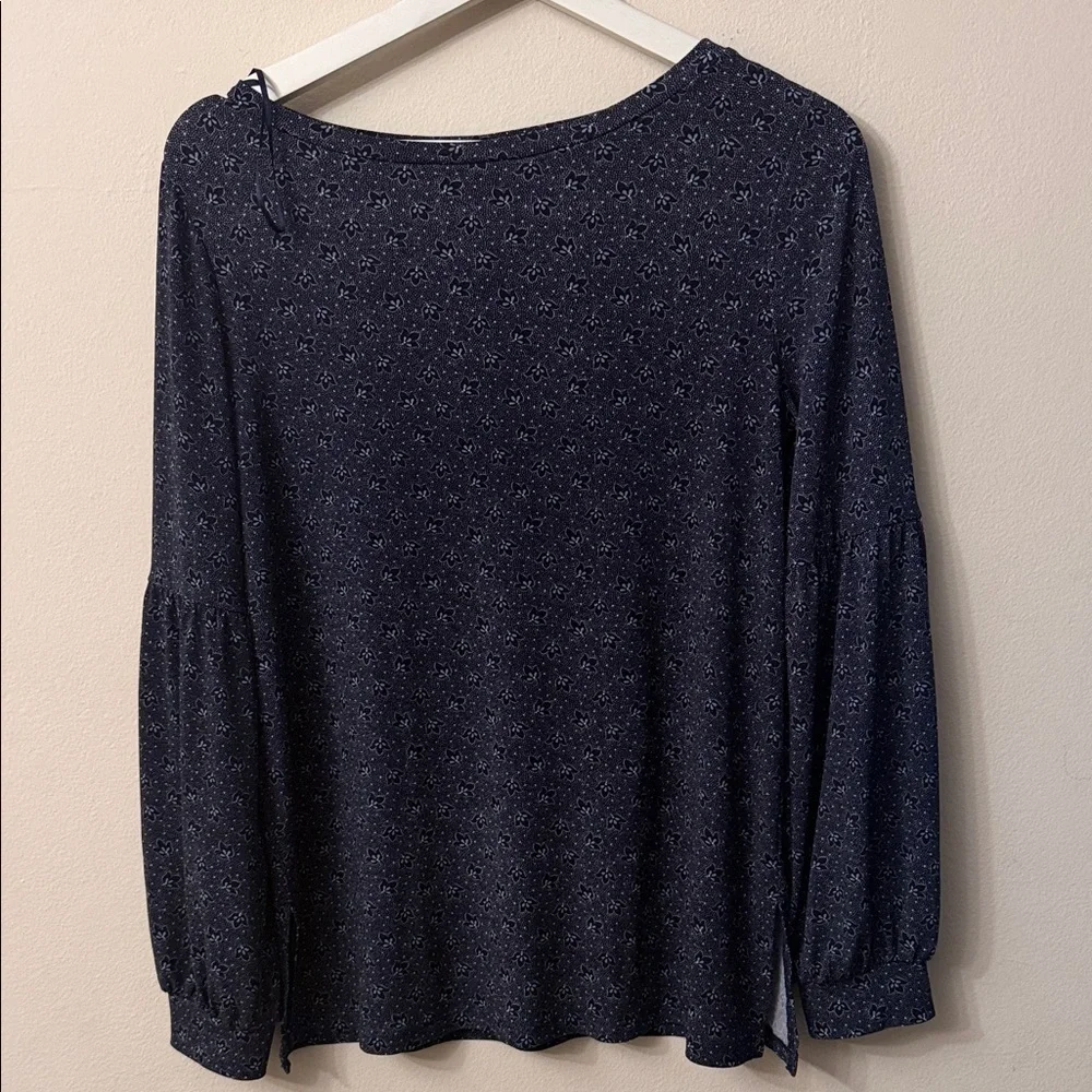 Michael Kors Dark Blue Patterned Blouse