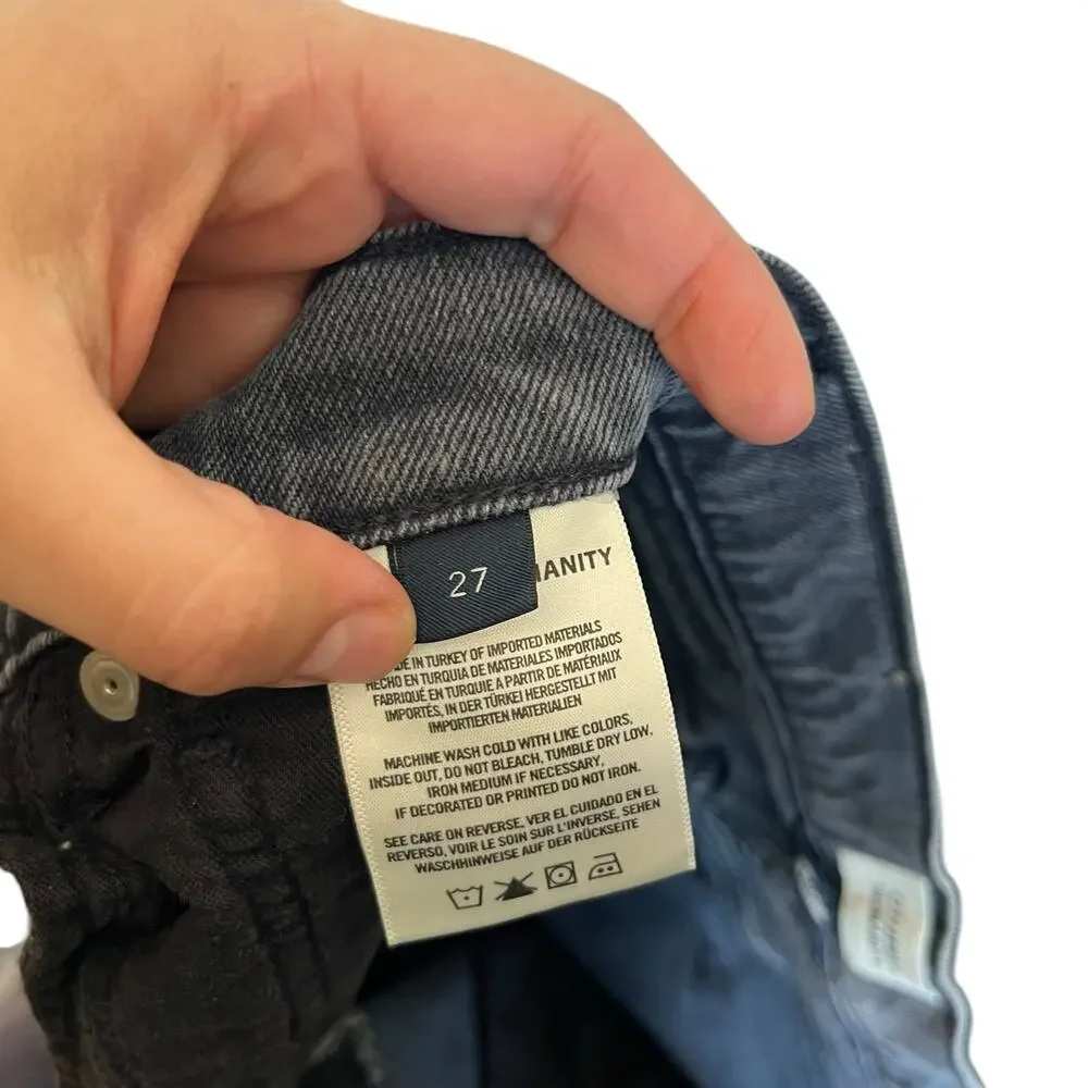 Citizens of Humanity Charlotte High Rise Straight Whisper Wash Charcoal Gray 27