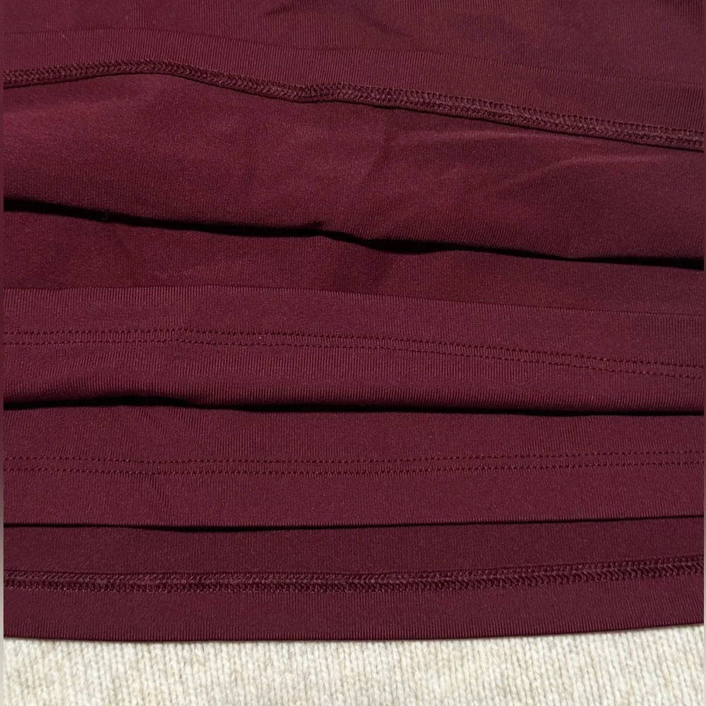 Aritzia Contour Strapless Bodycon Dress in Deep Burgundy