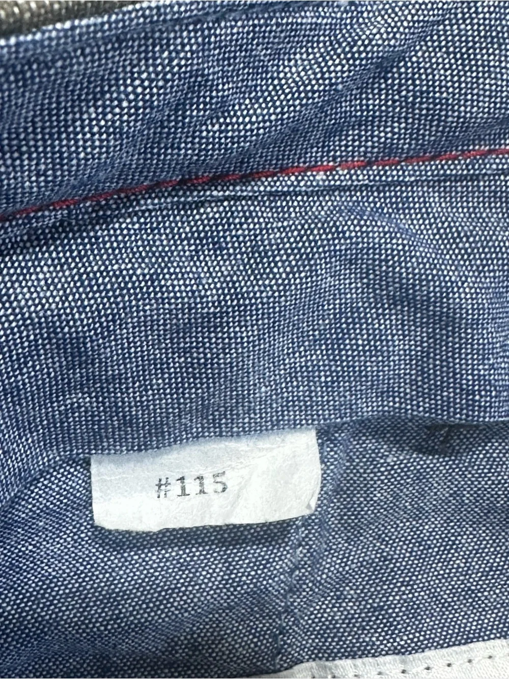 Gustin No. 115 Straight Fit Trousers Brown Chambray Made in USA Size 31