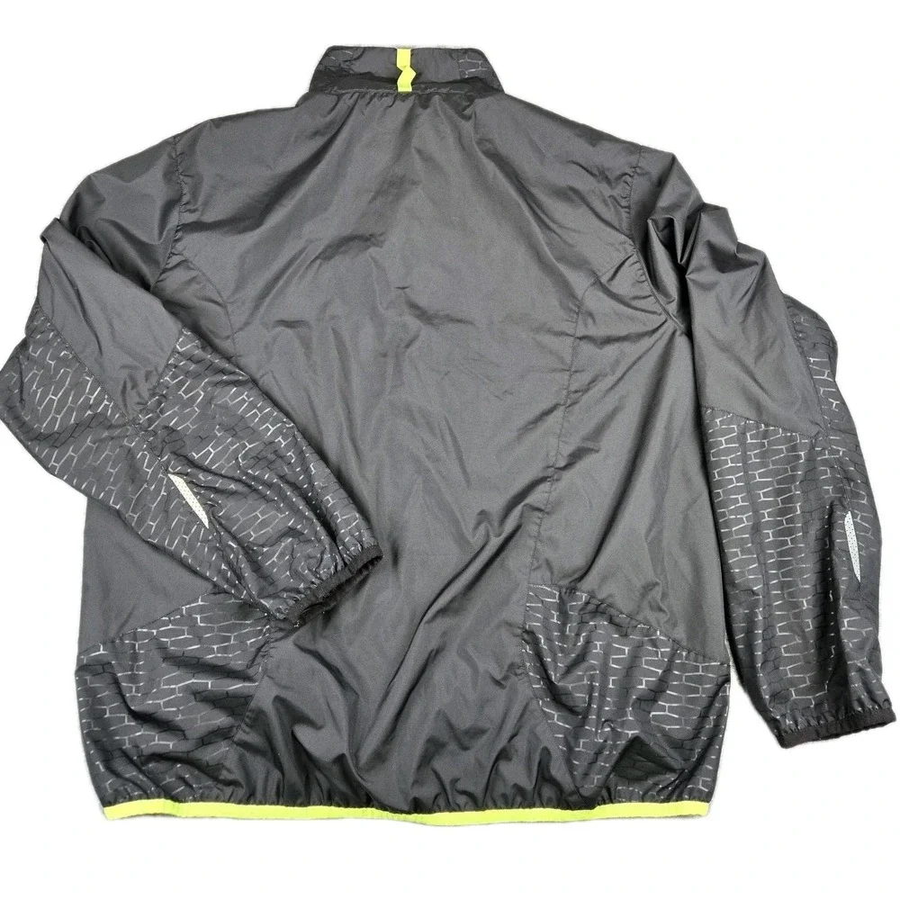 Polo Sport Ralph Lauren Windbreaker Jacket Men's Large Black/Yellow‎ Cycling