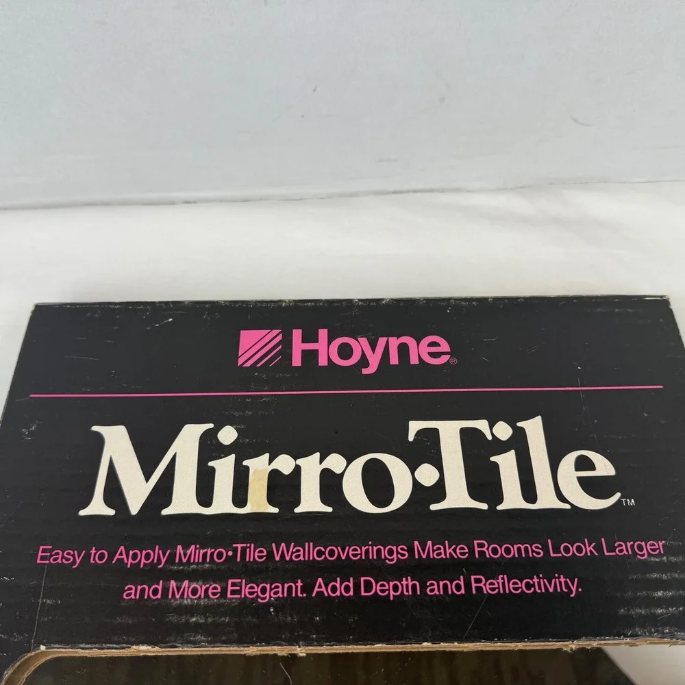 Vintage 1982 Hoyne Mirro-Tile 12x12 Glass Mirror Wall Tiles Set of 4 Retro DIY