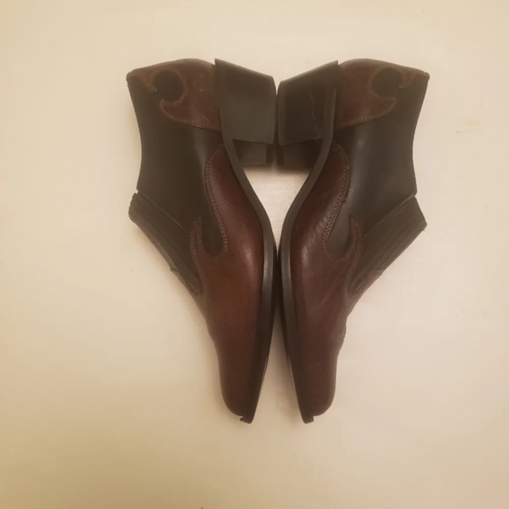 Dingo‎ Western Style Black brown Leather ankle Booties