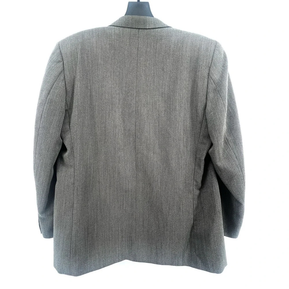 Vintage Lauren Ralph Lauren Men's Blazer 44R Pure New‎ Wool Gray Herringbone