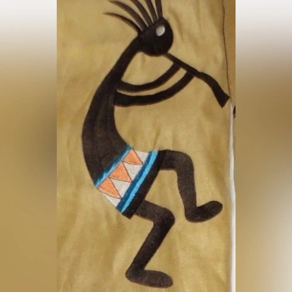 Avanti Southwestern Aztec Arizona Embroidered KOKOPELLI fabric shower Curtain
