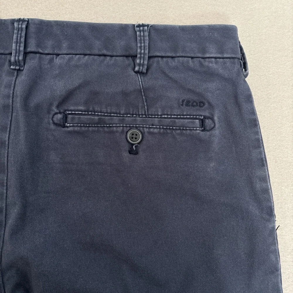 Izod Saltwater STRETCH 32x10 BLUE Classic Cotton Shorts Mens EXCELLENT Fast Ship