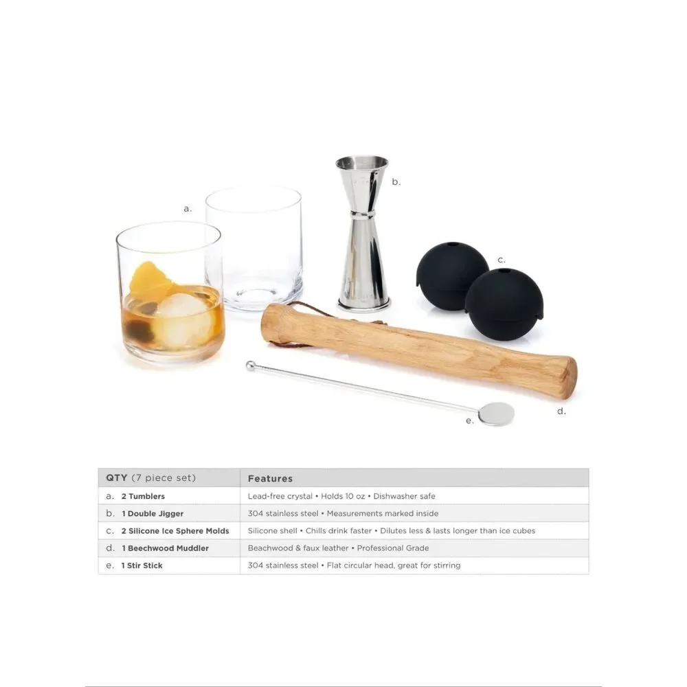 Viski Muddled Cocktails Set - 7 Pieces