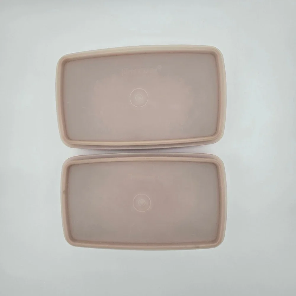 Tupperware Food Storage Containers Set 3 Red Vintage Kitchen Mid-Century Modern