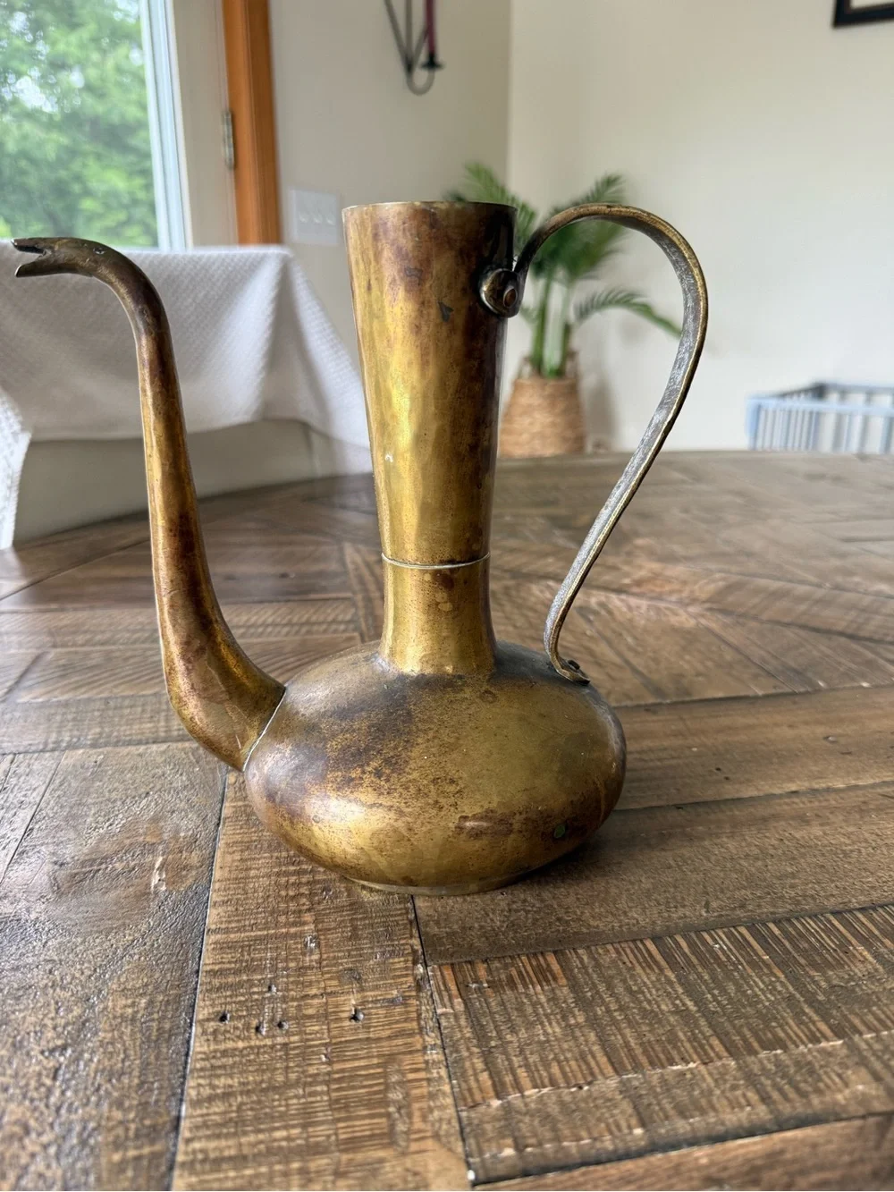 Vintage brass pitcher / vase