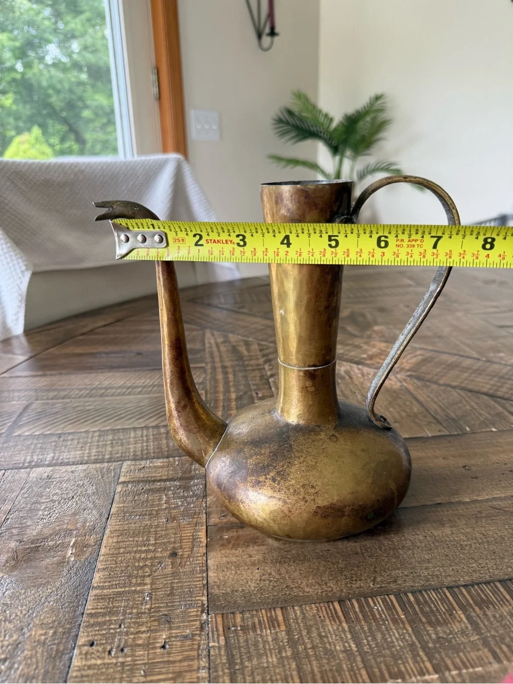 Vintage brass pitcher / vase