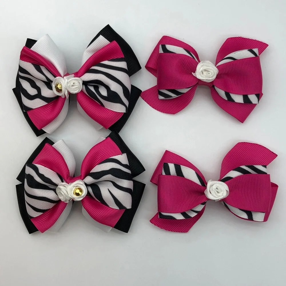 Hair bows (set of four) alligator clips