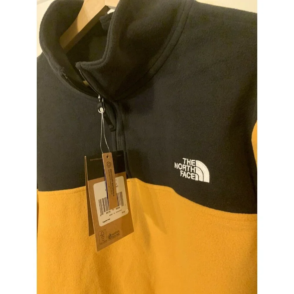 The North Face Fleece Pullover Sweater Jacket Men’s Sz‎ L Gold Black