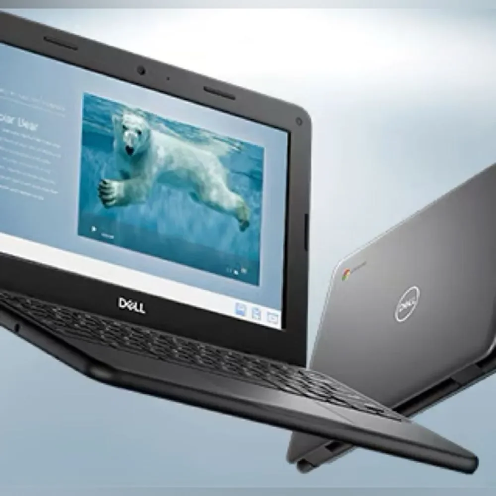 DELL 2 in 1 Chromebook 3100 Laptop in Gray Gunmetal Color (refurbished/used)