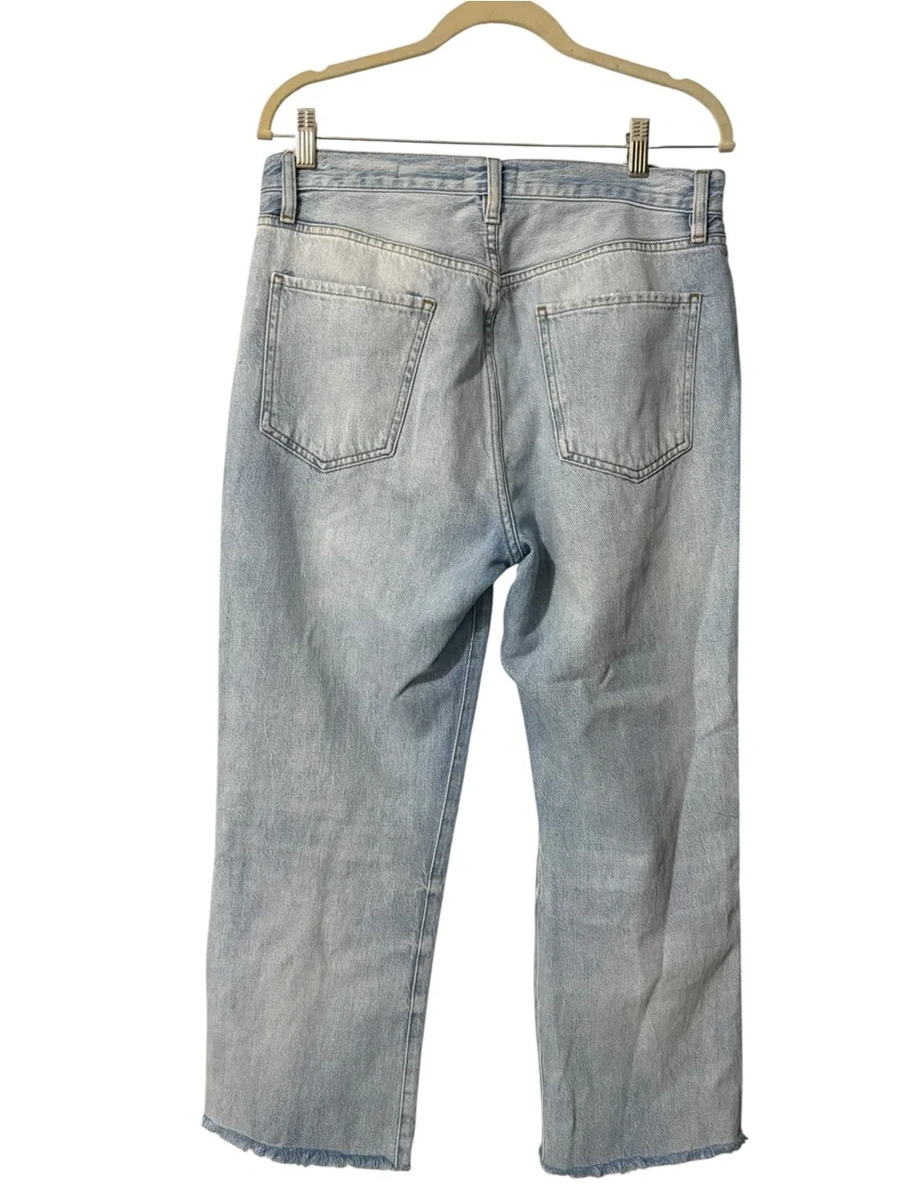 FRAME Le Jane Crop High Rise Straight Leg Jeans Winslow Light Wash size 30