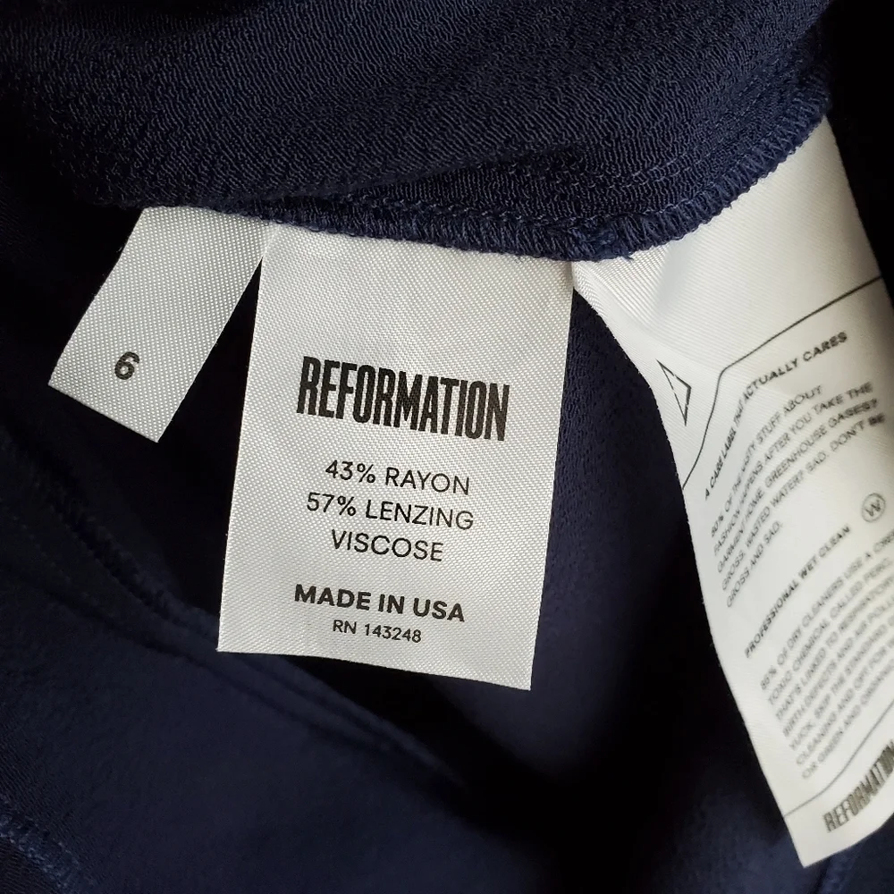 Reformation navy accent