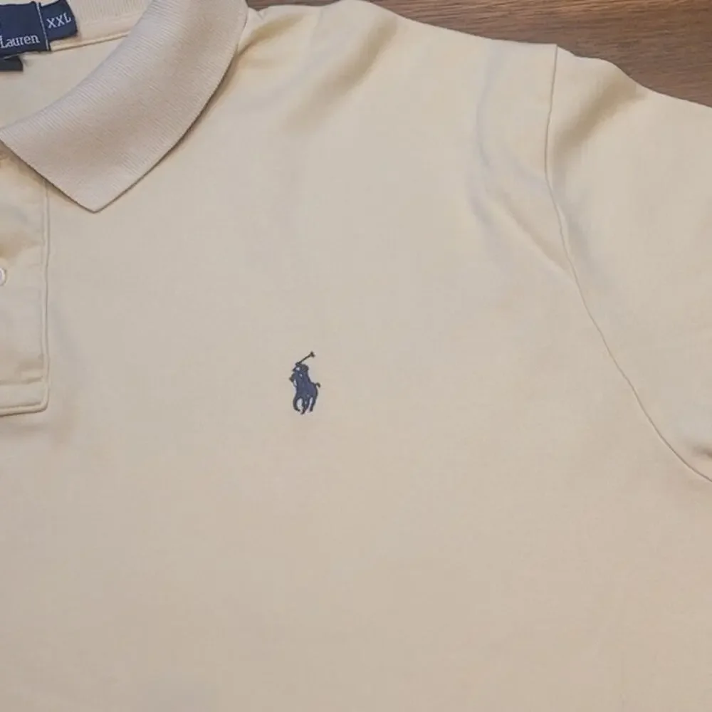 VTG Polo Ralph Lauren Yellow Polo Pony Logo 2XL Classic