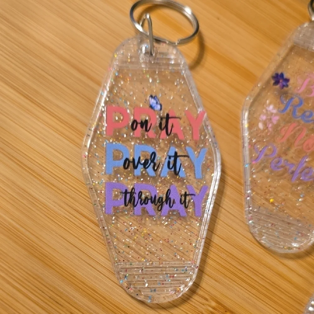 Colorful Inspirational Keychains Set