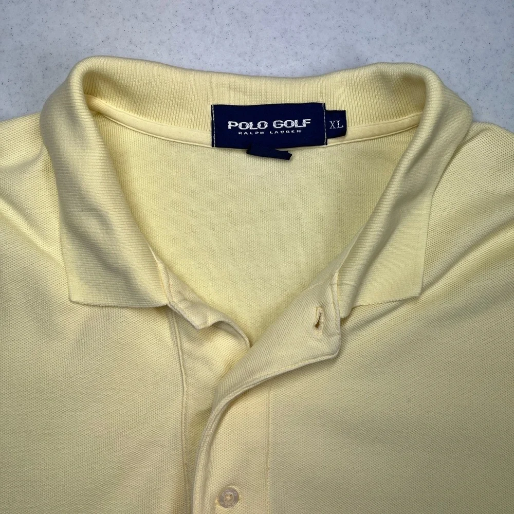 Polo Golf Ralph Lauren Men’s Yellow 100% Cotton Polo. XL.