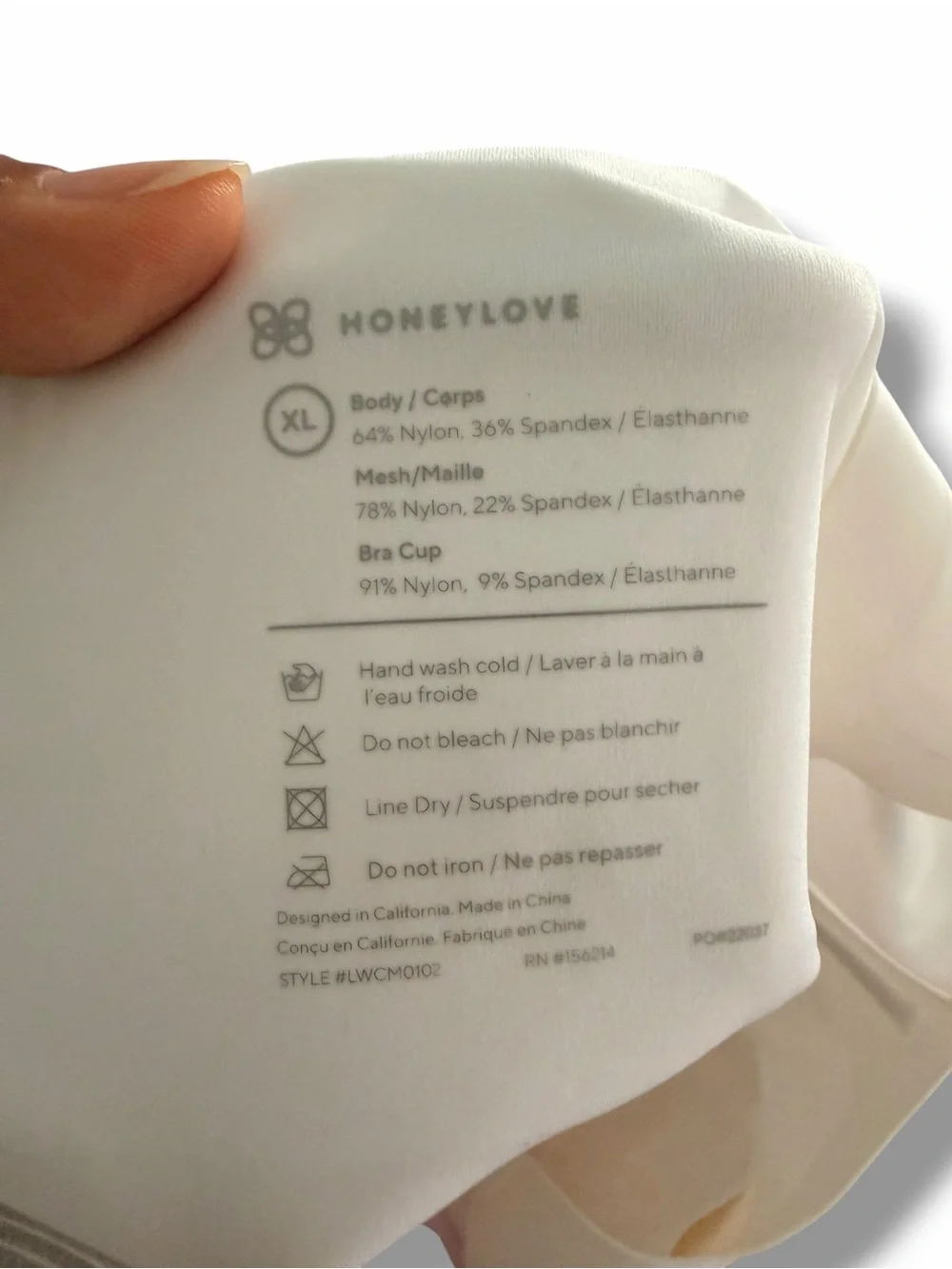 Honeylove white liftwear