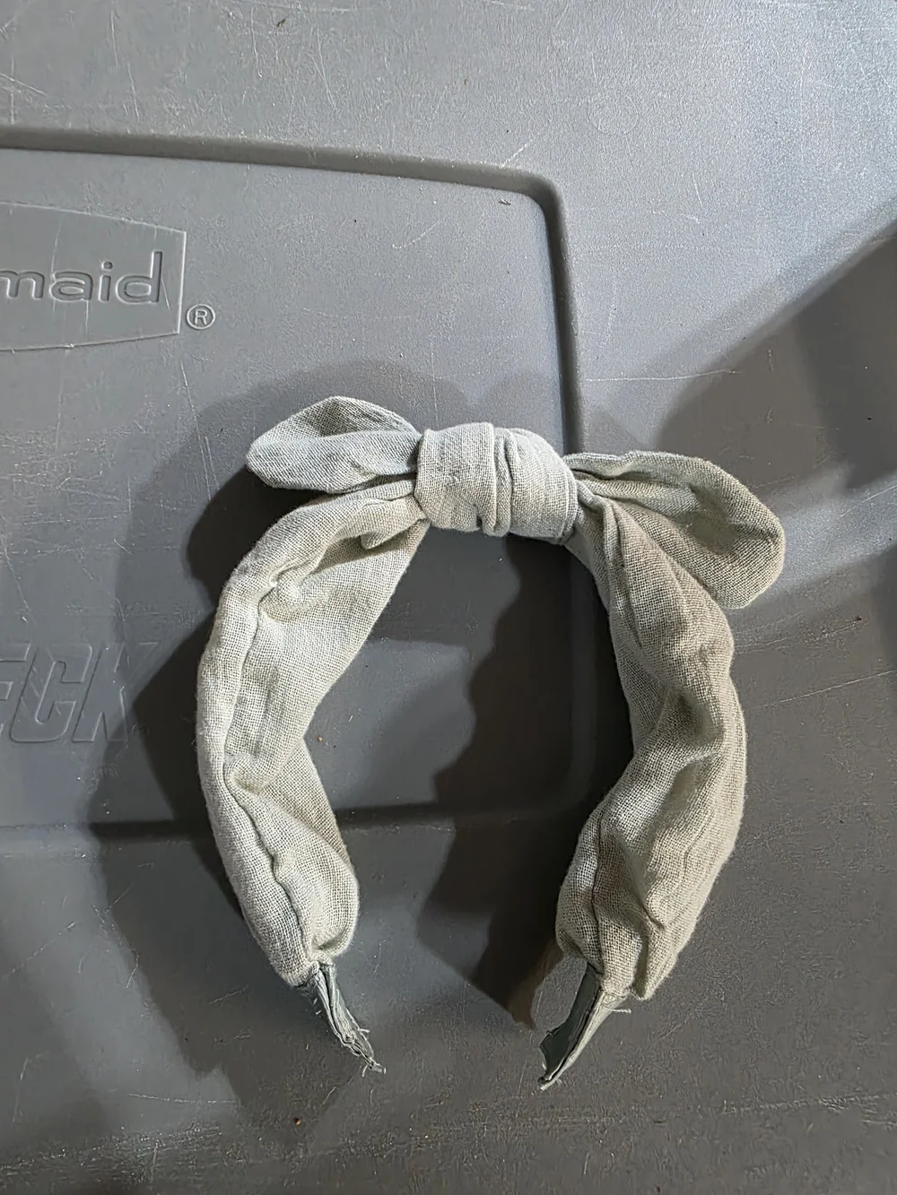 Light Sage Knotted Fabric Headband