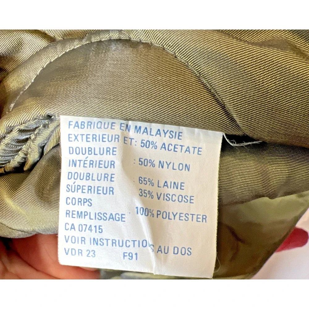 Vtg 90s Nautica Car Coat Mens Large Beige Cotton Blend Button-In Liner Fall 1991