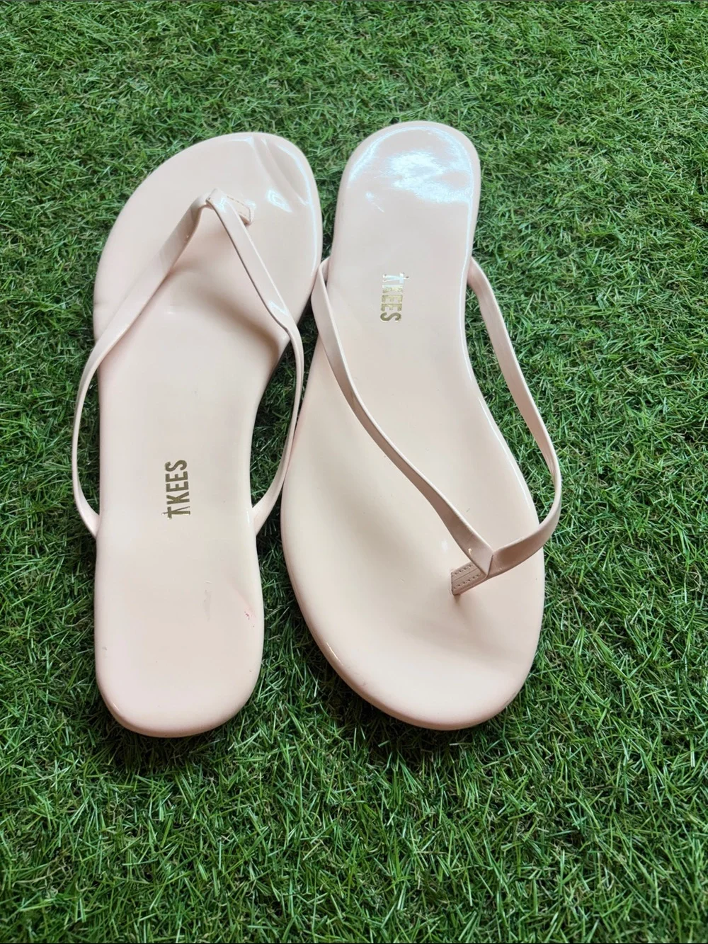 TKEES Nude Pink Jelly Thong Sandals
