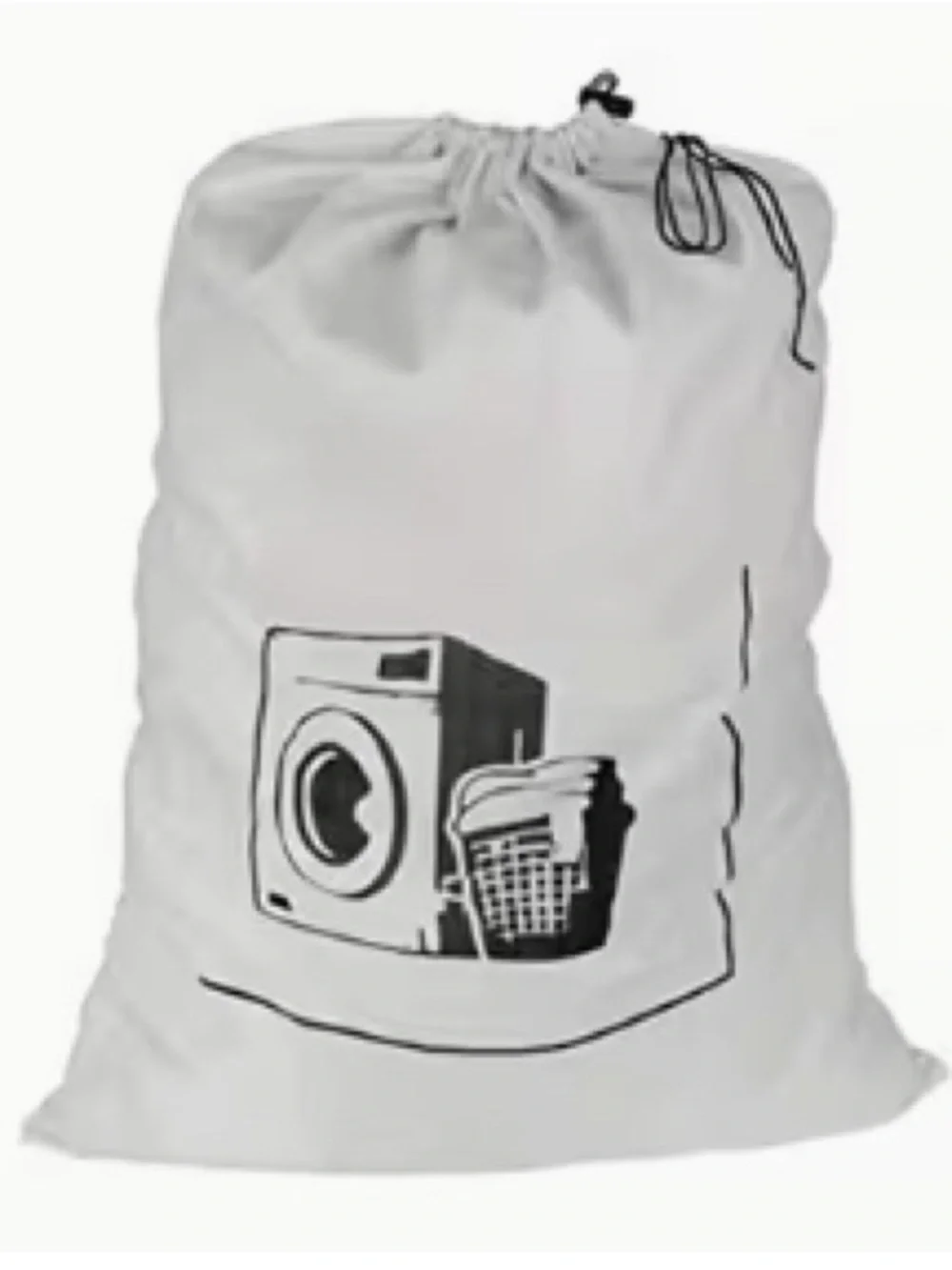 ✅ BRAND NEW Drawstring Laundry Bag Clothes Duffle Bag -Black & White Print
