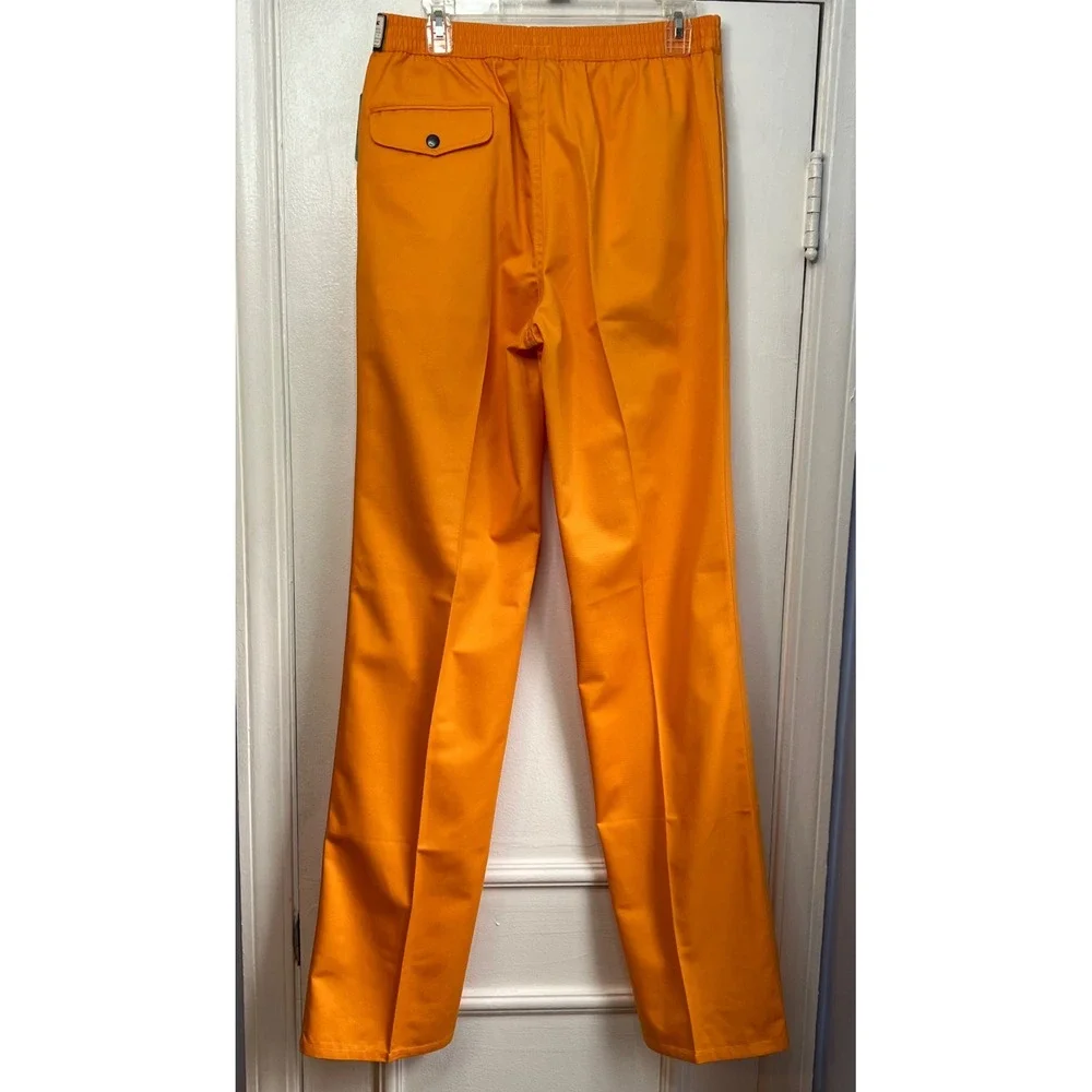 NWT 70s Vintage Izod Lacoste Pants Preppy Bright Orange Men's‎ Size Medium 30x36