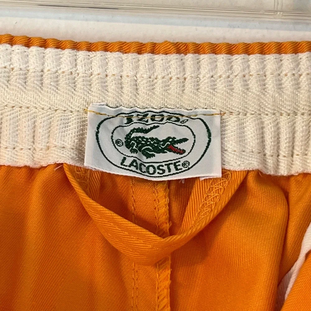 NWT 70s Vintage Izod Lacoste Pants Preppy Bright Orange Men's‎ Size Medium 30x36