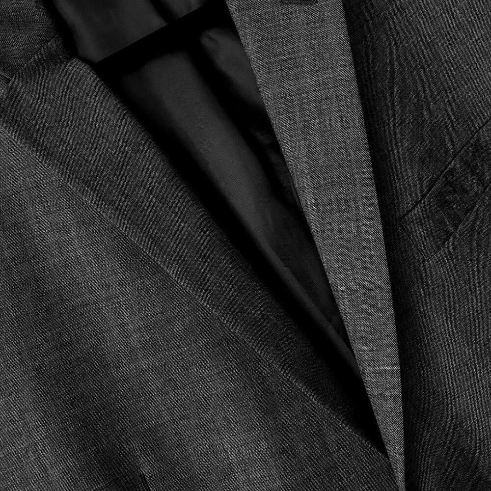 RALPH LAUREN Mens‎ Blazer Sport Coat Two Button Jacket 41R Grey Wool MINT!