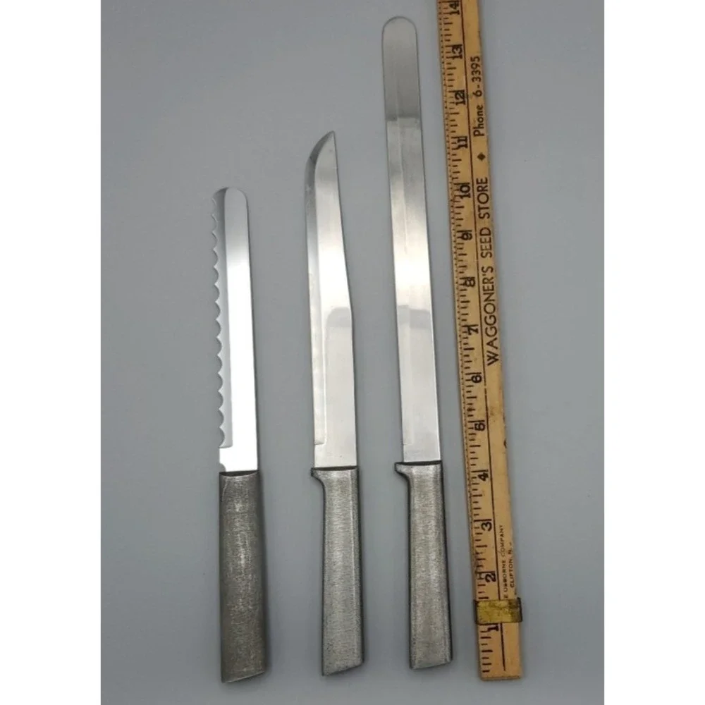 Rada Cutlery Knife Set of 3,‎ 1 Serrated 2 Straight Slicer Meat & Bread Knives