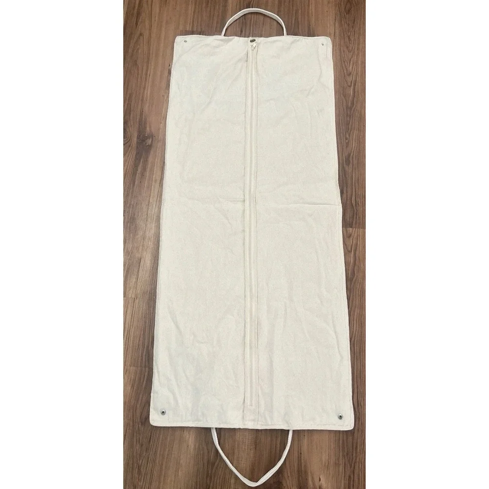 ZADIG & VOLTAIRE Folding Garmet Bag Zip Handles Organc Cotton for Suits Dresses