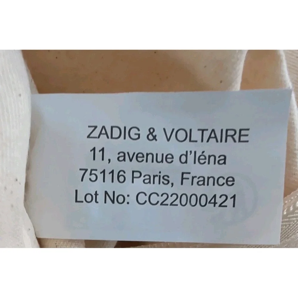 ZADIG & VOLTAIRE Folding Garmet Bag Zip Handles Organc Cotton for Suits Dresses