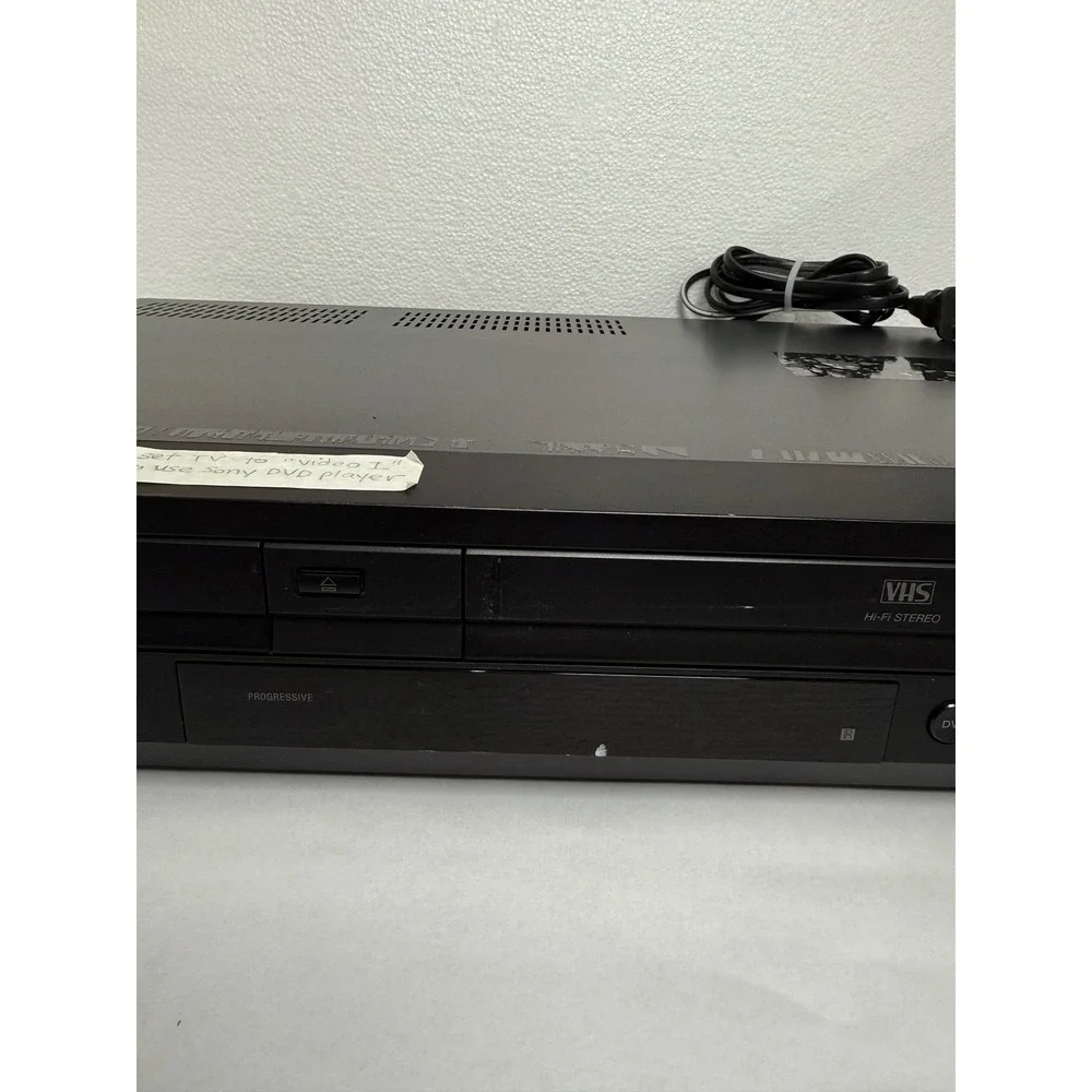 Sony‎ DVD VCR Combo Player Black Good SLV-D380P Progressive Scan Hi-Fi