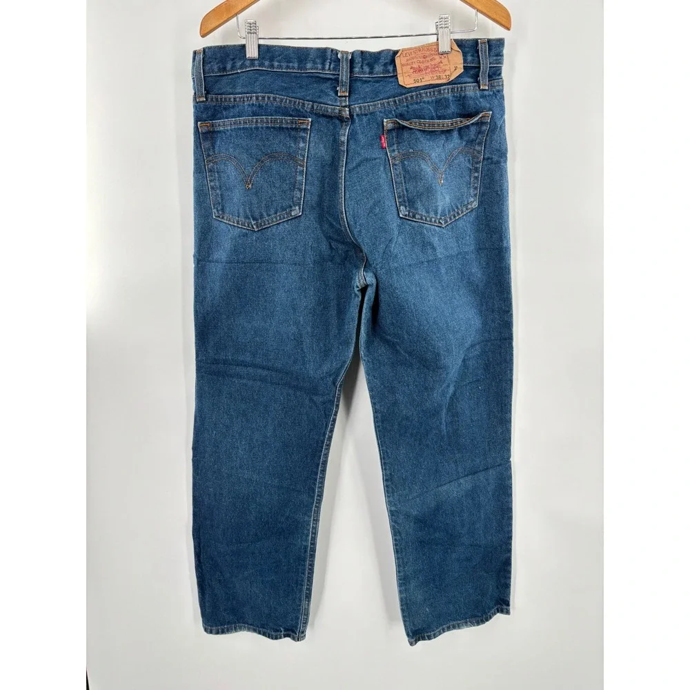 Vintage Levis 501 USA Made Men's 38x32 Light Distress Faded /Grunge Style Jeans